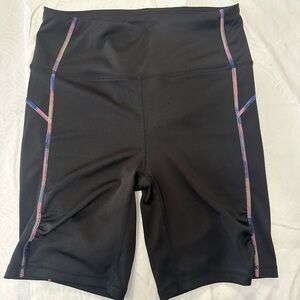 Bebe Black Athletic Shorts with Elastic Waistband